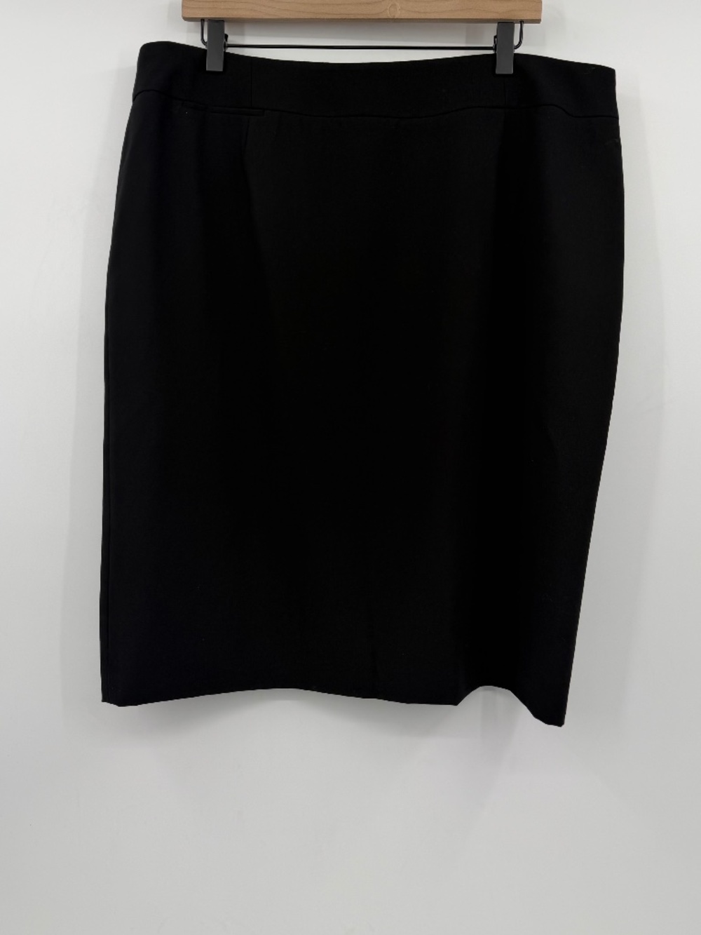 Calvin Klein Skirt Women 16W NEW Black Pencil Suit Lined Office Career Back Zip
